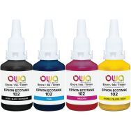 Bouteilles d'encre pour Epson 102 - 4 couleurs