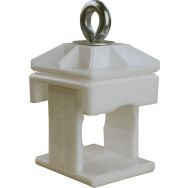 Bride fixation plastique sans œillets tube support-blanc