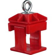 Bridefixation matière plastique sans œillets support-rouge