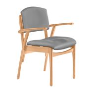 Bridge Grand Large assise/dossier abaka taupe struc hêtre naturel