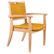 Bridge bariatrique assise/dossier abaka safran struc hêtre naturel