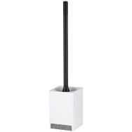 Brosse WC cube blanc pierre