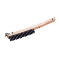 Brosse à manche avec grattoir fil acier carbone