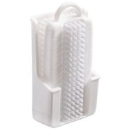 Brosse à ongles avec support blanc
