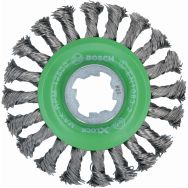 Brosse circulaire à fils torsadés inox X-LOCK