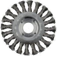 Brosse pour meuleuse fil torsadé 0,5 inox 115x11x22,2mm T23