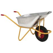 Brouette à béton cuve galvanisée 110 L/250 kg - Roues pneumatiques
