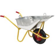 Brouette pour béton avec anneaux de levage 110 L/250 kg - Roues pneumatiques
