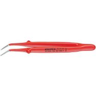 Brucelles de précision isolées 150 mm pointes coudées Réf: 92 37 64
