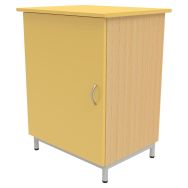 Buffet 1 porte mélaminé socle 4 pieds