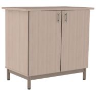 Buffet Arcus 2 portes chêne hongrie - noisette cuir