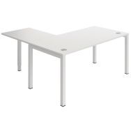 Bureau Astro Arche 160x80cm + extension 60x80cm coloris Blanc/Blanc