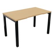 Bureau Astro Arche droit échancré 120 x 70 Hêtre/Noir