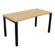 Bureau Astro Arche droit échancré 140 x 70 Hêtre/Noir