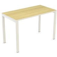 Bureau Easy Office 114x60cm pied blanc plateau hetre