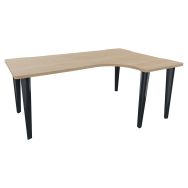 Bureau Evidence asymétrique 180x120 retour D chêne naturel/anthracite