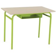 Bureau Evolution avec casier piètement coloris vert