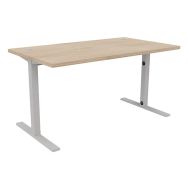 Bureau IDEA droit 160x80 cm chêne/alu