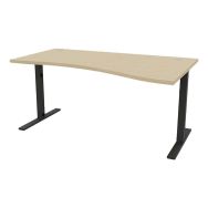 Bureau réglable IDEA vague retour à droite 160 cm