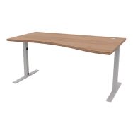 Bureau réglable IDEA vague retour à droite 180 cm