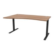 Bureau IDEA vague ret. à gauche 160 cm noyer/anthracite