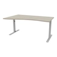 Bureau réglable IDEA vague retour à gauche 180 cm