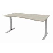 Bureau IDEA vague retour à droite 180 cm pied fixe