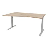 Bureau IDEA vague retour à gauche 180 cm pied fixe
