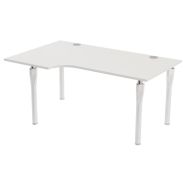 Bureau Noga Compact Gauche 160 x 100 cm Blanc Blanc