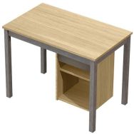Bureau Nova 1 tiroir 1 niche 100x60 cm Chêne/Taupe