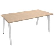 Bureau STEEL 120x80 Chêne clair/ Blanc