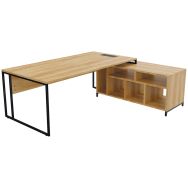 Bureau Stricto + meuble à droite 200*100 cm Nebraskaa