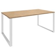 Bureau Urbano droit 120x80 cm chêne clair/pieds blanc