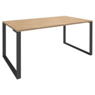 Bureau Urbano droit 120x80 cm chêne clair/pieds carbone