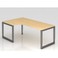 Bureau angle 90°avec pieds en O carré - 200x120 cm - Hammerbacher