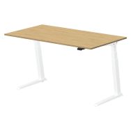 Bureau assis-debout Lean plateau mélaminé Makiba