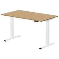 Bureau assis-debout Victor 2 120x80 cm Chêne Stone/Blanc