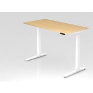 Bureau assis-debout pied blanc série XBHM-160x80 cm - Hammerbacher