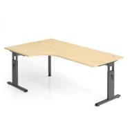 Bureau avec angle 90° série O - 200x120 cm - Hammerbacher