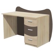 Bureau caisson 3 tiroirs Forma 120x75x60 cm