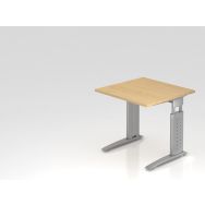 Bureau carré piètement en C série US08 - 80x80 cm - Hammerbacher
