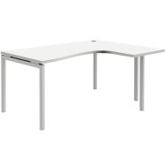 Bureau compact Open - Blanc/blanc