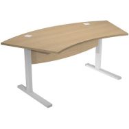 Bureau de direction à voile de fond et pieds L métal Visual