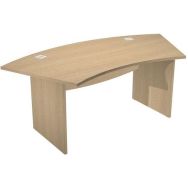 Bureau de direction avec pieds panneaux Visual - Chêne