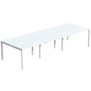 Bureau droit 6 places Bench Easy Office Paperflow