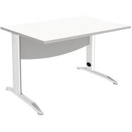 Bureau droit Alma 120x80 Blanc/Blanc