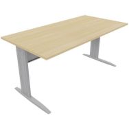 Bureau droit L.160 cm chêne/alu Idol