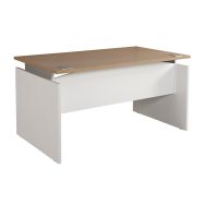 Bureau droit Linéo 140x80 cm entretoise coloris alu