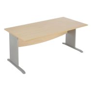 Bureau droit Mercure pieds L 120 x 80 Hêtre/alu