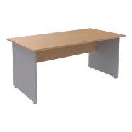 Bureau droit Sirius 140 x 80 cm hêtre/alu